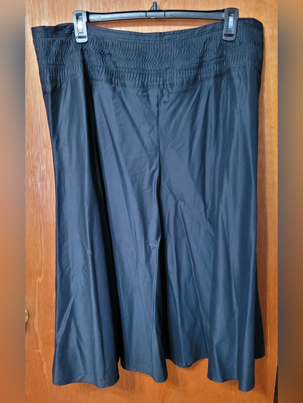 Lauren Ralph Lauren Black 100% Cotton A-Line Skirt Size 20W (1313)